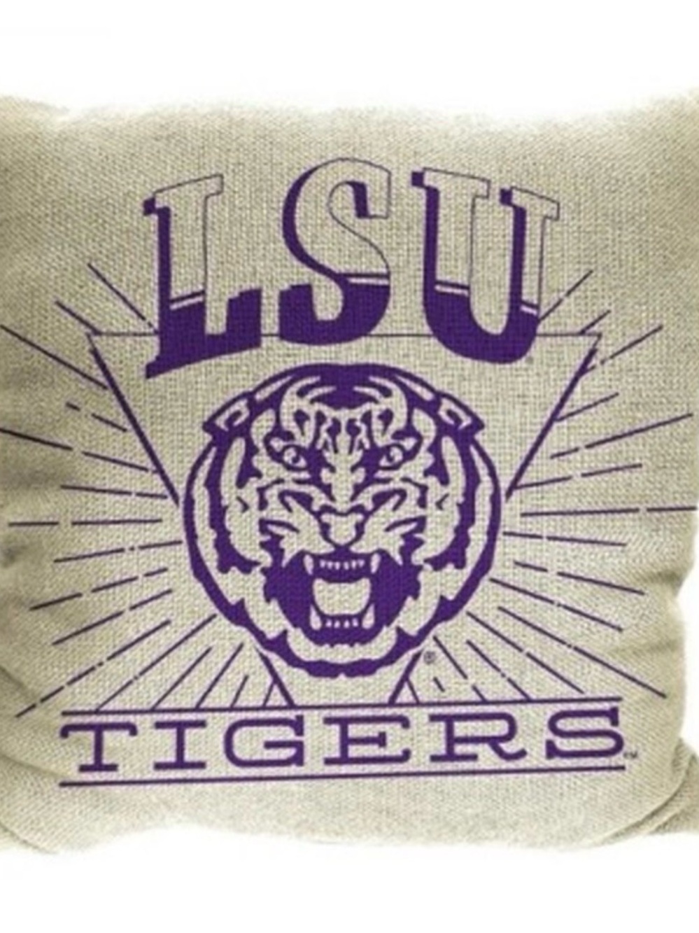 NWT! NCAA LSU TIGERS 26 X 26 WOVEN TAPESTRY Throw Pillow